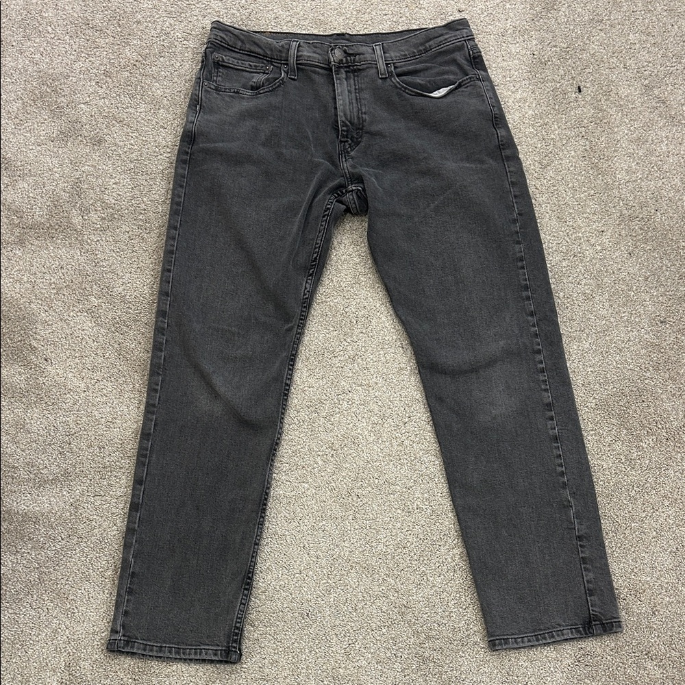 Men's Black taper fit jeans